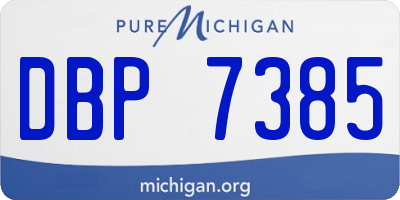 MI license plate DBP7385
