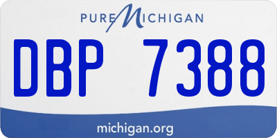MI license plate DBP7388