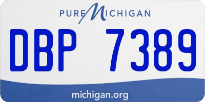 MI license plate DBP7389