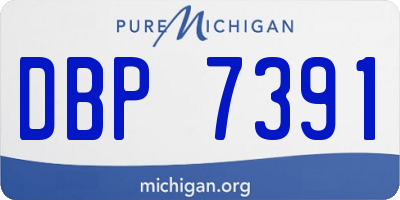 MI license plate DBP7391