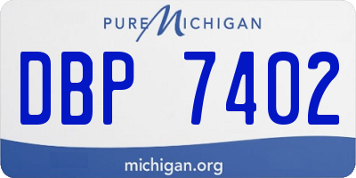 MI license plate DBP7402