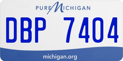 MI license plate DBP7404