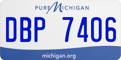 MI license plate DBP7406