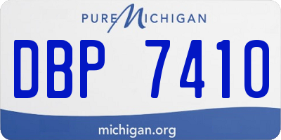 MI license plate DBP7410