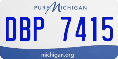 MI license plate DBP7415