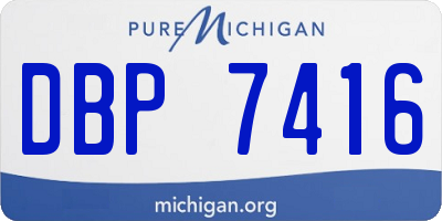MI license plate DBP7416