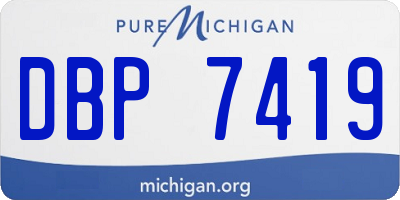 MI license plate DBP7419