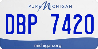 MI license plate DBP7420
