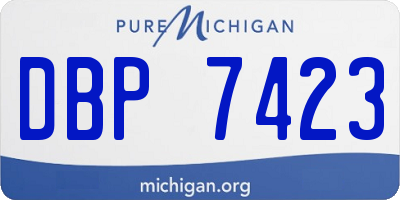 MI license plate DBP7423