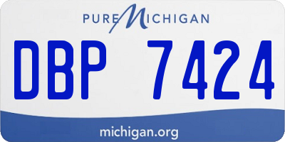 MI license plate DBP7424