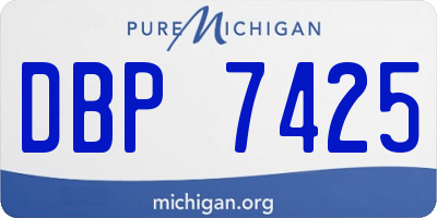 MI license plate DBP7425