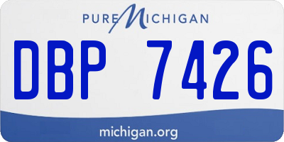 MI license plate DBP7426