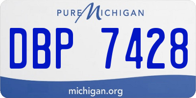 MI license plate DBP7428