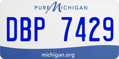 MI license plate DBP7429