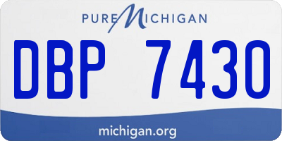 MI license plate DBP7430