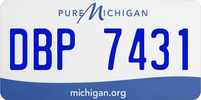 MI license plate DBP7431