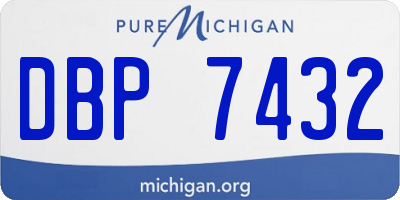 MI license plate DBP7432