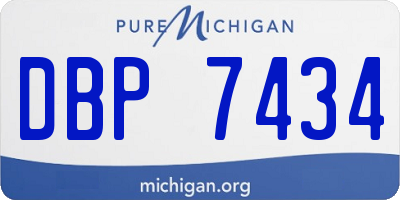 MI license plate DBP7434