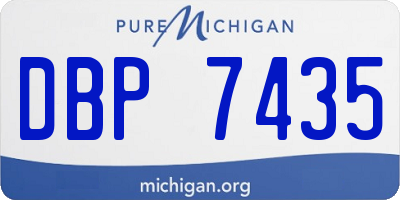 MI license plate DBP7435