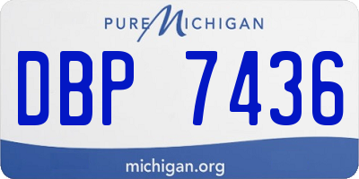 MI license plate DBP7436