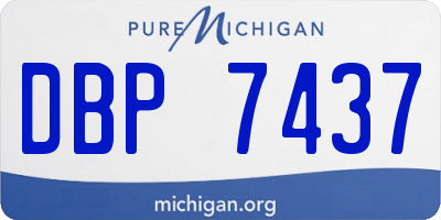 MI license plate DBP7437