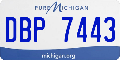 MI license plate DBP7443