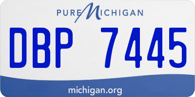 MI license plate DBP7445