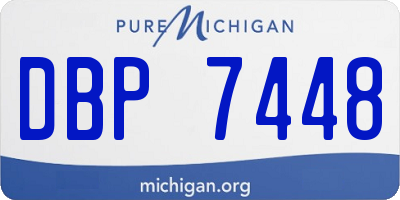 MI license plate DBP7448