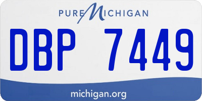 MI license plate DBP7449