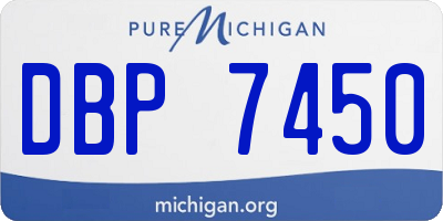 MI license plate DBP7450