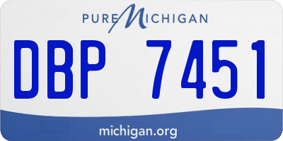 MI license plate DBP7451