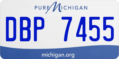 MI license plate DBP7455