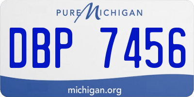 MI license plate DBP7456