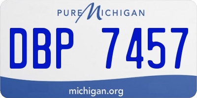 MI license plate DBP7457
