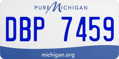 MI license plate DBP7459