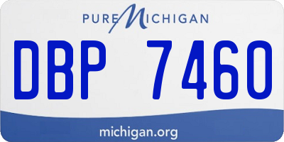 MI license plate DBP7460