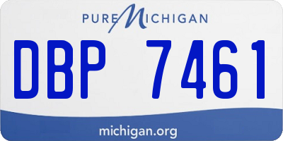 MI license plate DBP7461