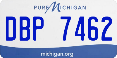MI license plate DBP7462