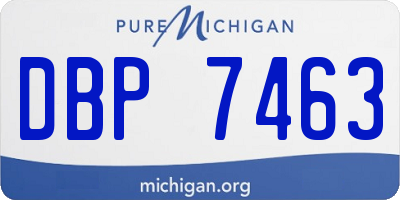 MI license plate DBP7463
