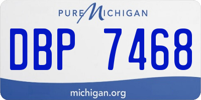 MI license plate DBP7468