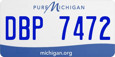 MI license plate DBP7472