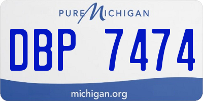 MI license plate DBP7474