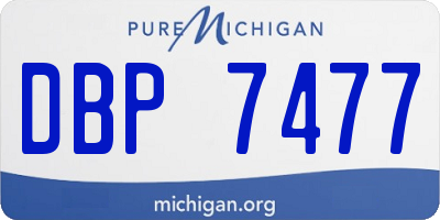MI license plate DBP7477