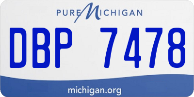 MI license plate DBP7478