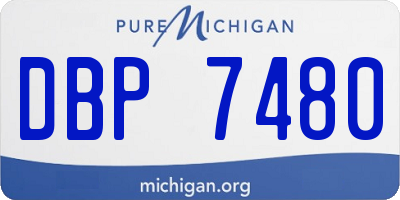 MI license plate DBP7480