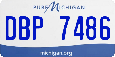 MI license plate DBP7486