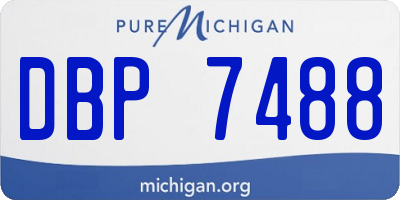 MI license plate DBP7488