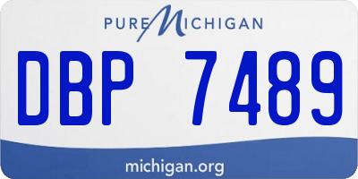 MI license plate DBP7489