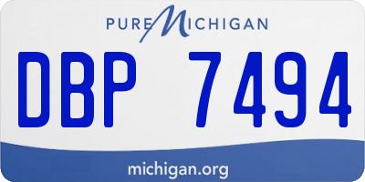 MI license plate DBP7494