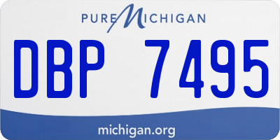 MI license plate DBP7495